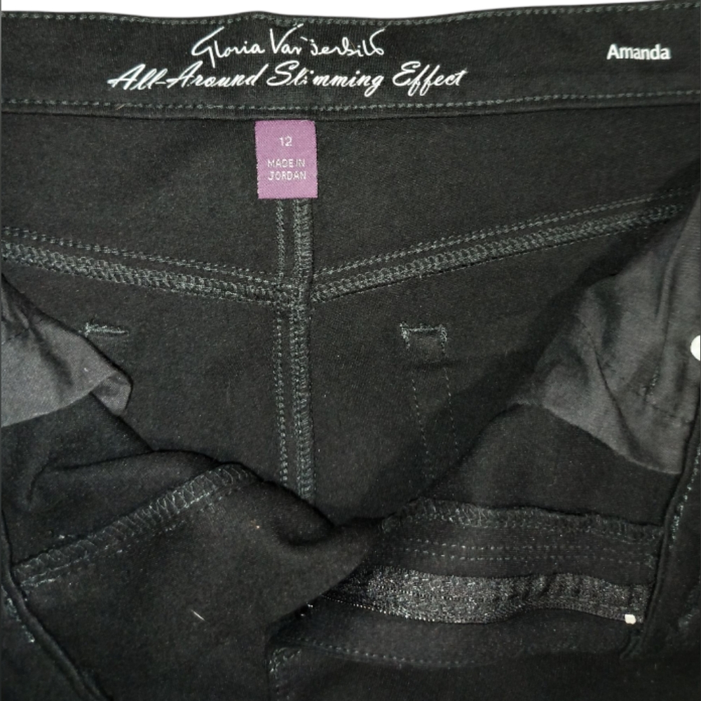 Gloria Vanderbilt Black Jeans - Size 12
